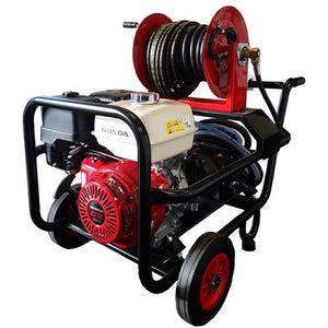 Maxflow Industrial Pressure Washer - Honda GX390 21 LPM Interpump Trolley Frame + Reel