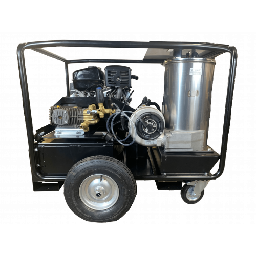 Maxflow Industrial Petrol Hot Pressure Washer - Loncin G420 21 LPM Trolley Frame (Electric Start)