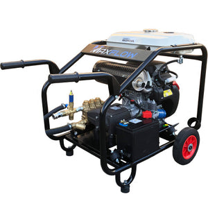 Maxflow Industrial Twin-Cylinder Pressure Washer - Honda GX630 33 LPM Trolley Frame (Electric Start)