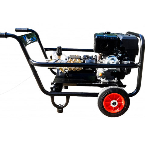 Maxflow Industrial Pressure Washer - Loncin G420 24 LPM Gearbox Driven Trolley Frame