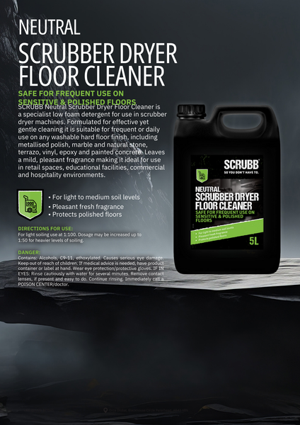 SCRUBB Neutral Scrubber Dryer Floor Cleaner