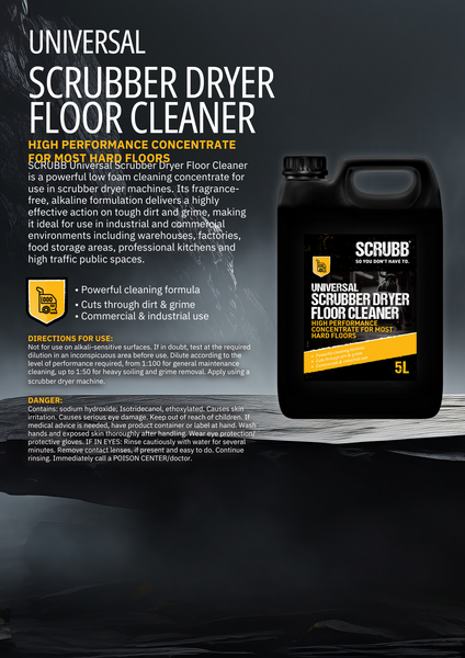 SCRUBB Universal Scrubber Dryer Floor Cleaner