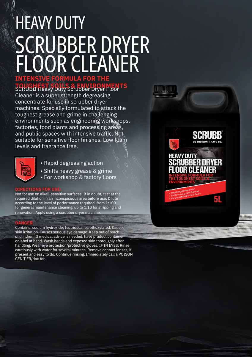 SCRUBB Heavy Duty Scrubber Dryer Floor Cleaner – Frontline ICS