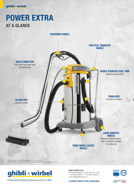 Ghibli & Wirbel Power Extra 31 l CEME Carpet & Upholstery Machine