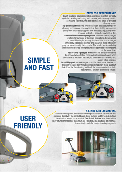 Ghibli & Wirbel Rolly NRG  7½ E 33 Walk Behind Scrubber Dryer