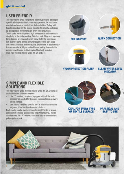 Ghibli & Wirbel Power Extra 31 l CEME Carpet & Upholstery Machine